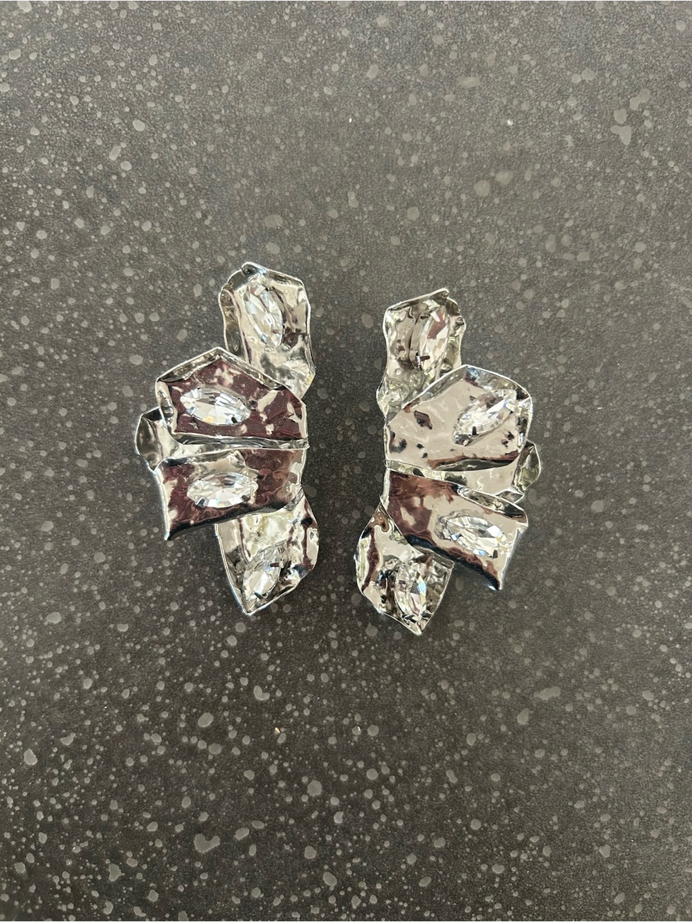 8 Other Reasons Drop Statement Earrings in Silver